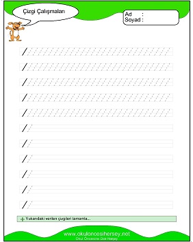 okul öncesi çizgi çalışmaları